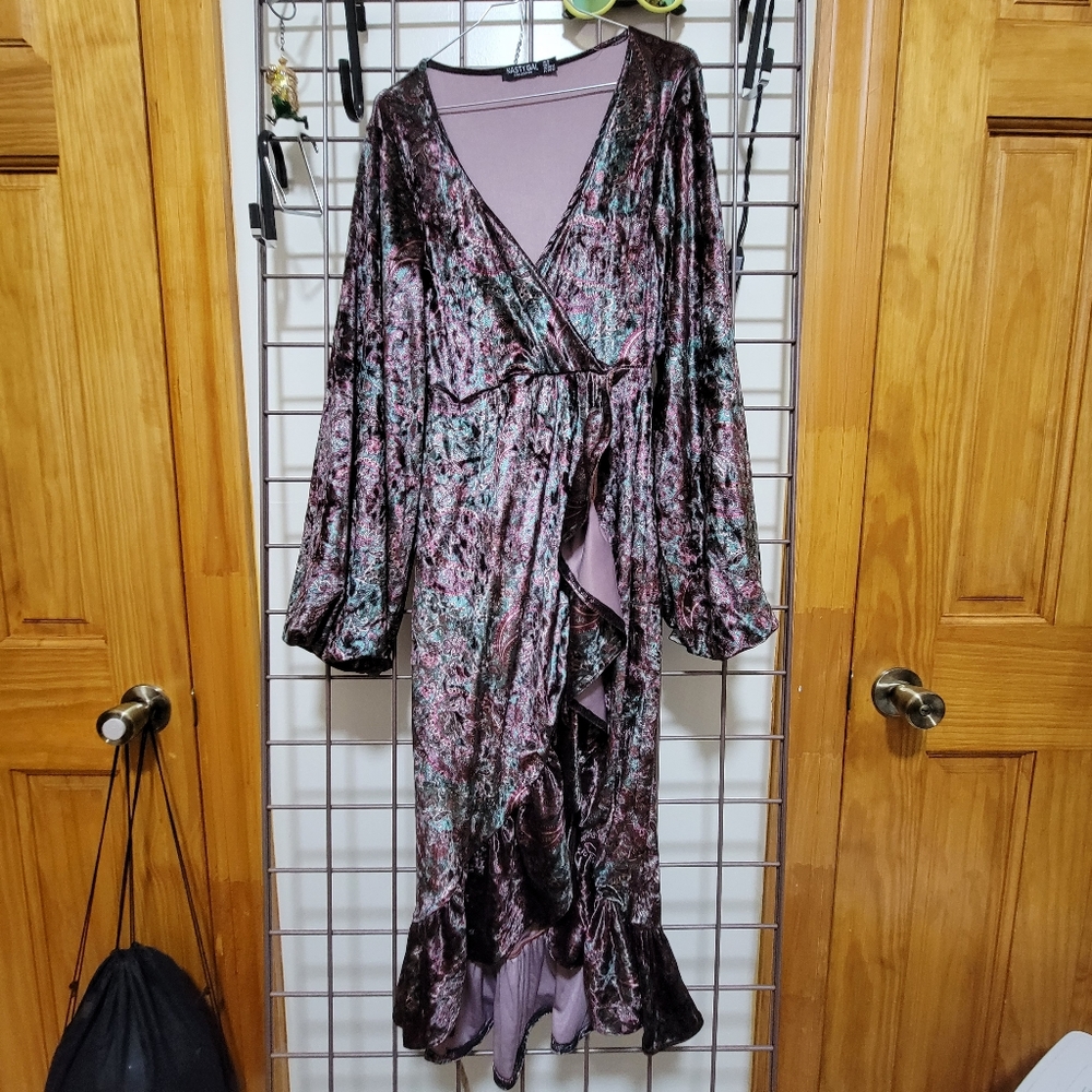 70s velvet dress